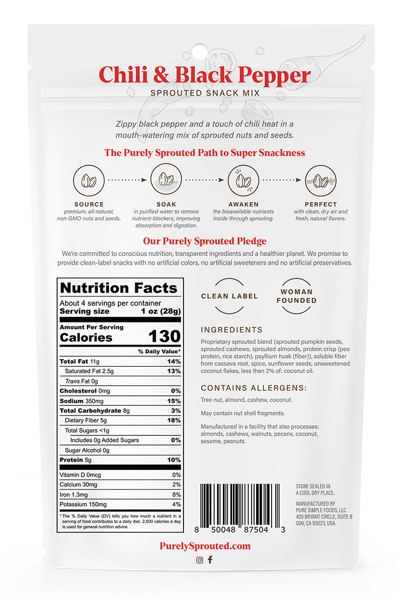 Chili & Black Pepper Sprouted Snack Mix