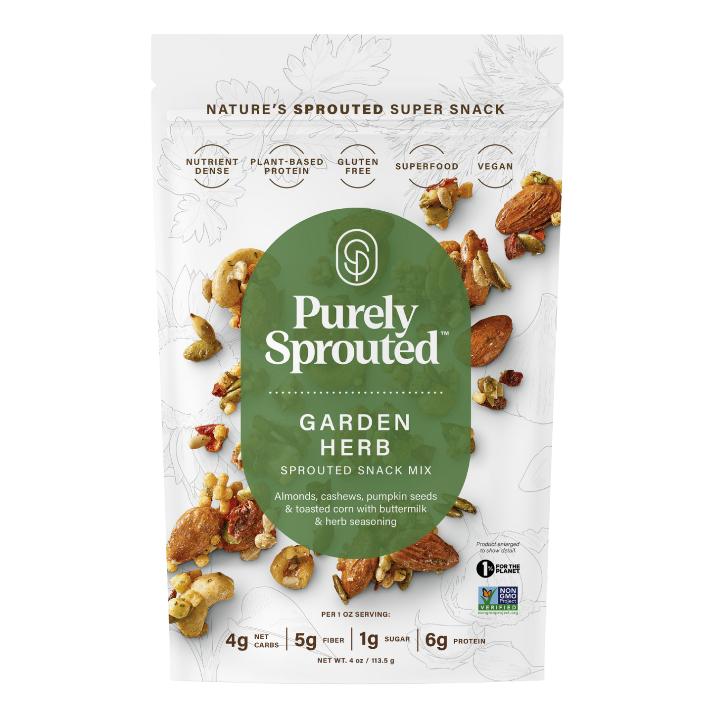 Garden Herb Sprouted Snack Mix