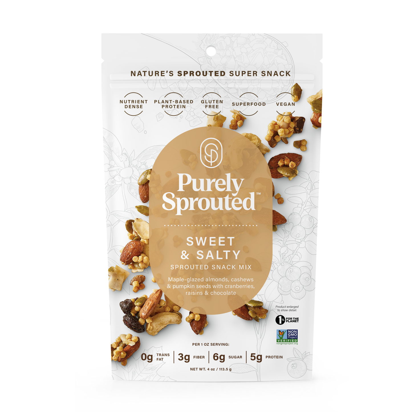 Sweet & Salty Sprouted Snack Mix