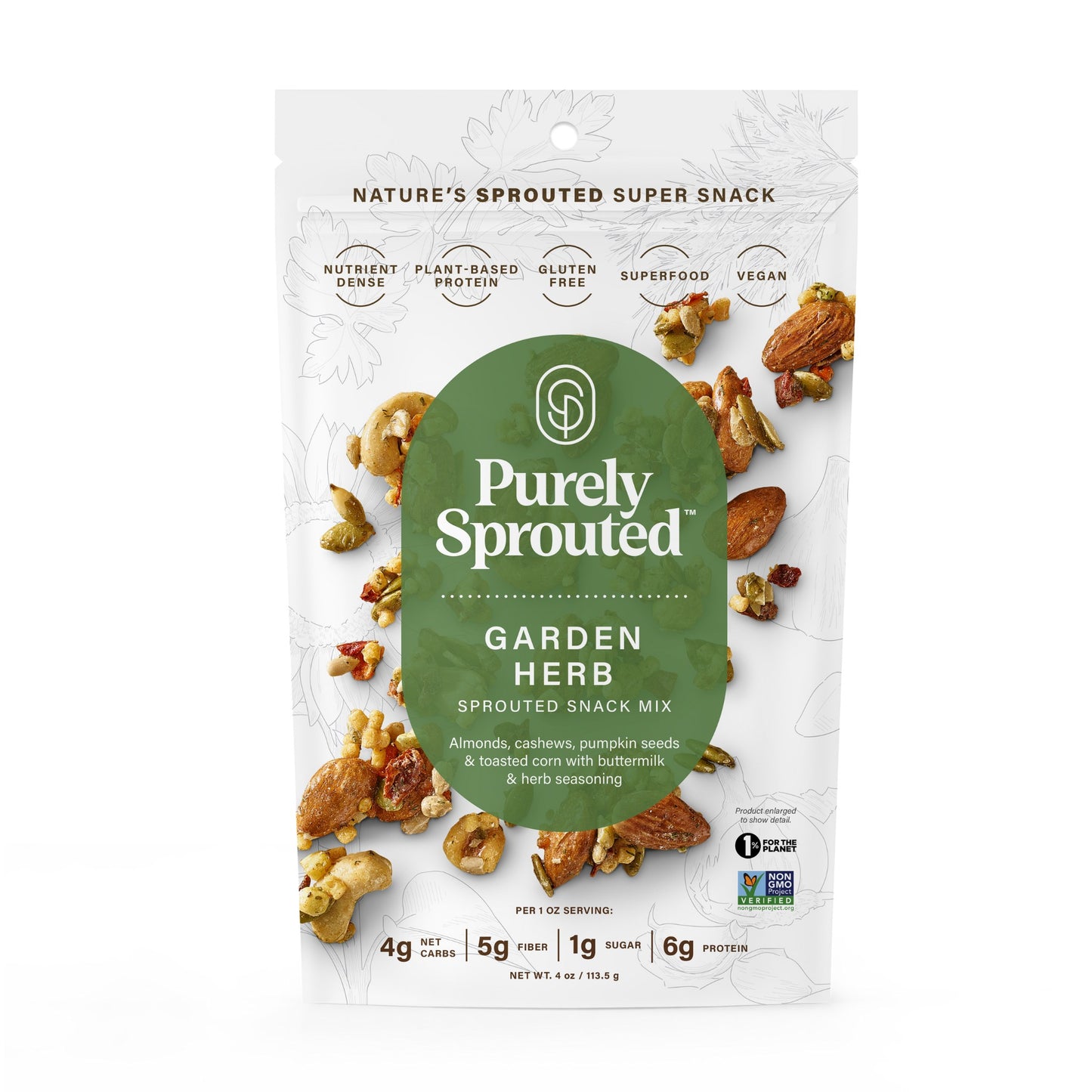 Garden Herb Sprouted Snack Mix