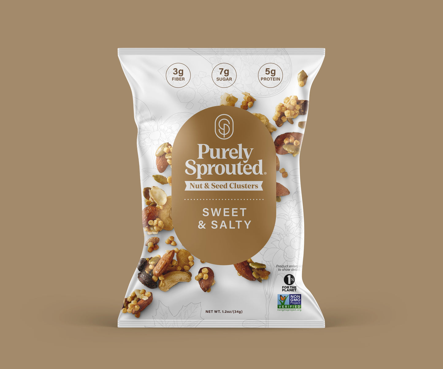 Sweet & Salty, Sprouted Snack Mix, Snack Pack, 8-Pack (1.2 Oz Each)